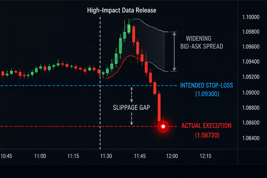 Risk management during high-impact news events